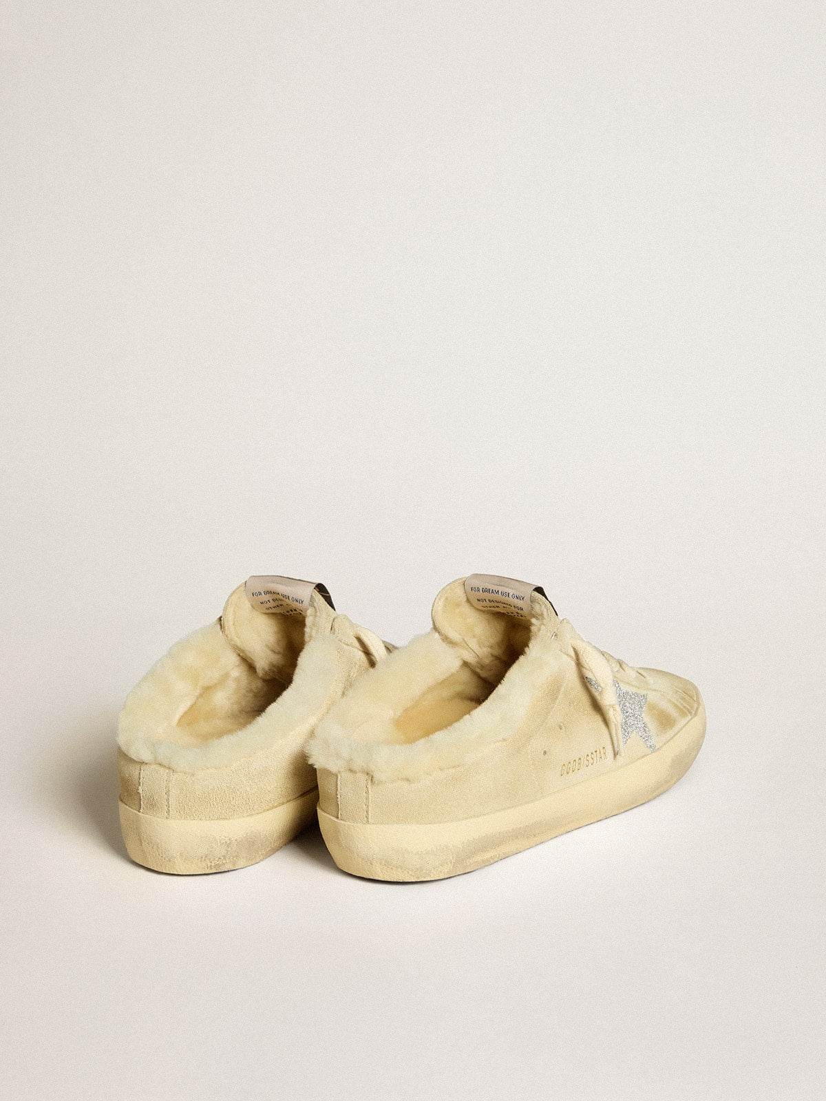 Super-Star Sabots with Swarovski crystal star and shearling lining - Golden Goose Women