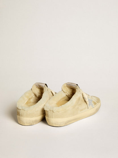 Super-Star Sabots with Swarovski crystal star and shearling lining - Golden Goose Women