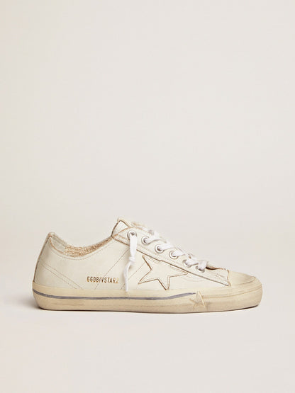 Women's V-Star in vintage effect leather - Golden Goose Women