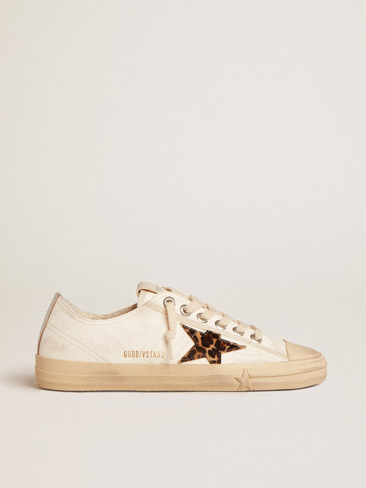 V-Star  in nappa with pony skin star and silver heel tab - Golden Goose Women