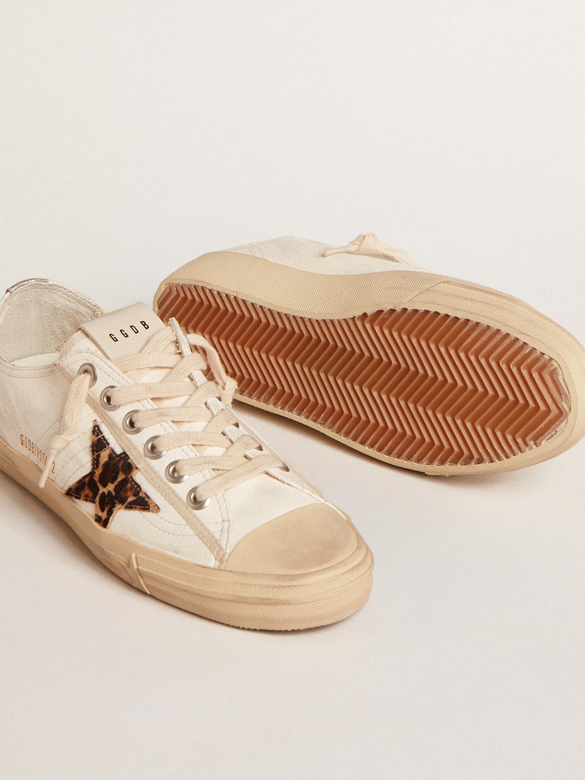 V-Star  in nappa with pony skin star and silver heel tab - Golden Goose Women