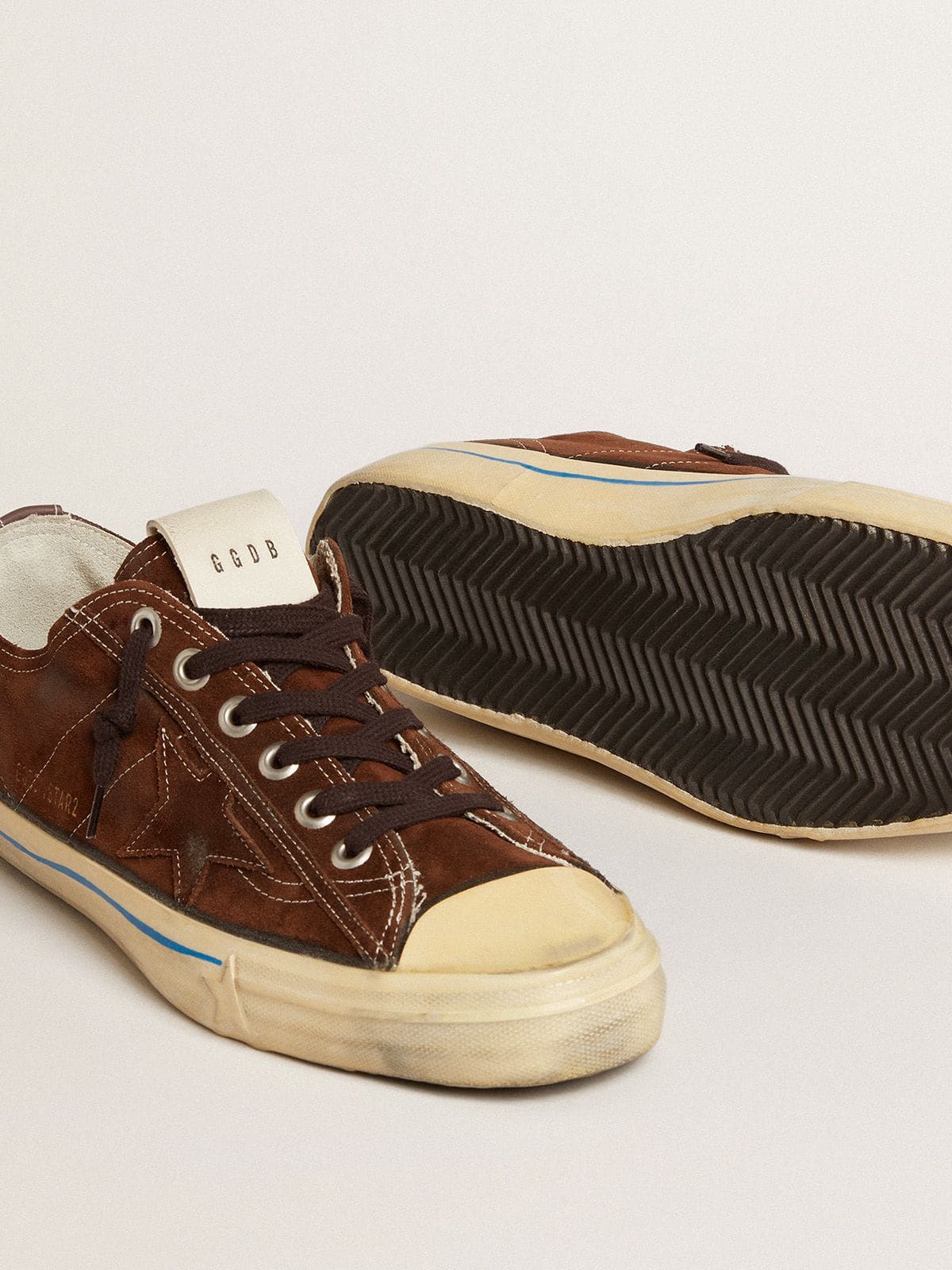 Women's V-Star LTD in suede with brown star - Golden Goose Women