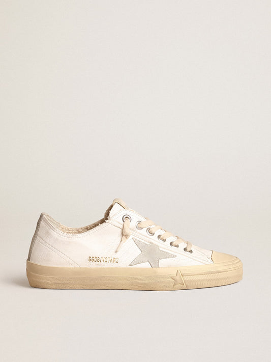 V-Star in nappa leather with ice-gray suede star and heel tab - Golden Goose Women