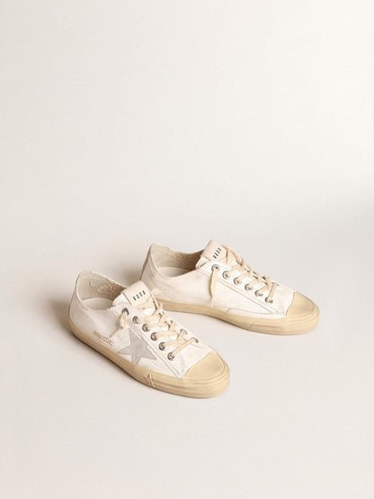 V-Star in nappa leather with ice-gray suede star and heel tab - Golden Goose Women
