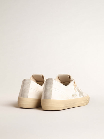 V-Star in nappa leather with ice-gray suede star and heel tab - Golden Goose Women