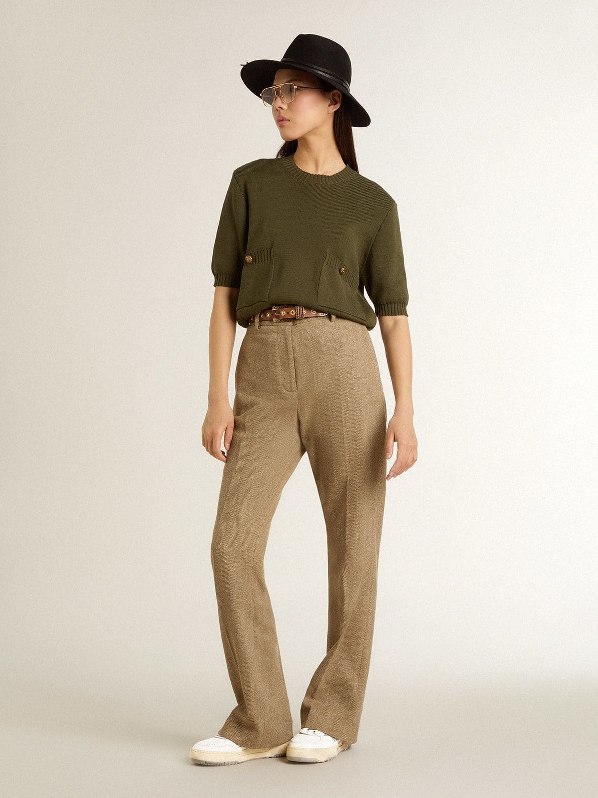 Women’s Forty2 with grey star and white leather heel tab - Golden Goose Women