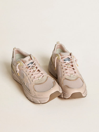 Women’s Lightstar with pink leather and mesh upper and pink star - Golden Goose Women