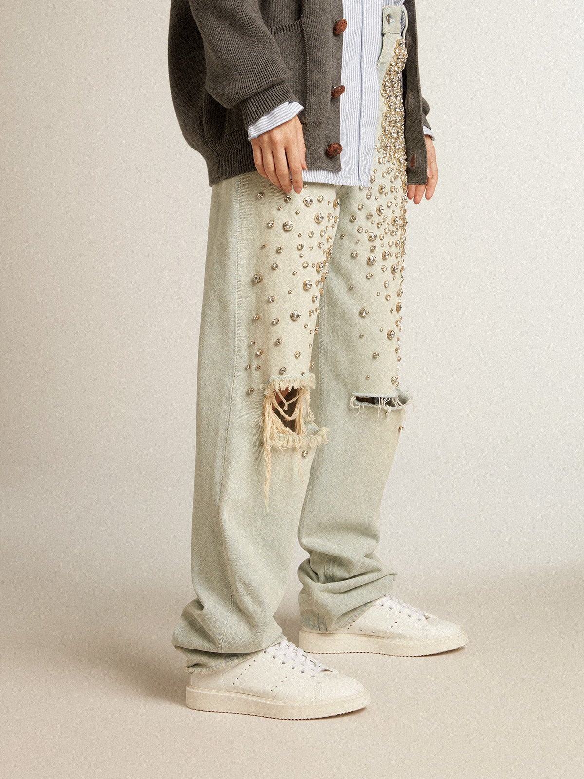 Women’s bio-based Starter with white star and heel tab - Golden Goose Women