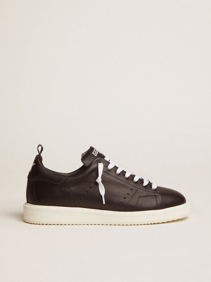 Starter sneakers in total black leather - Golden Goose Women