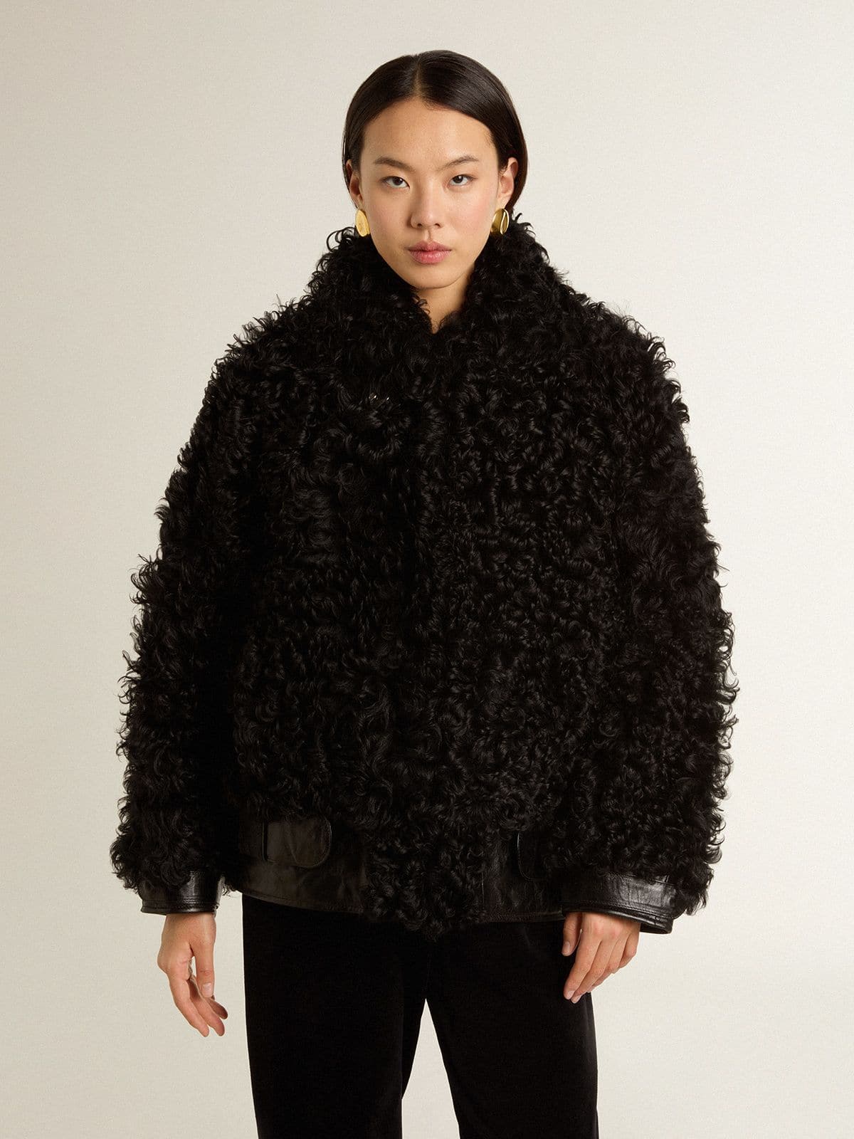 Women's black shearling jacket - Golden Goose Women