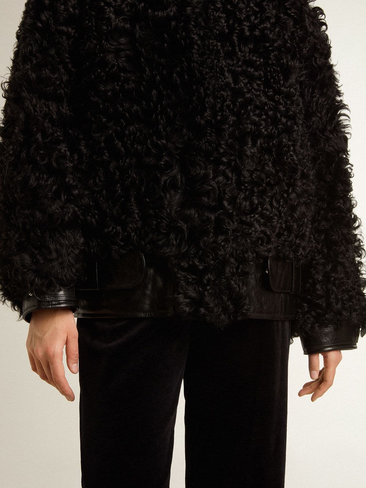 Women's black shearling jacket - Golden Goose Women