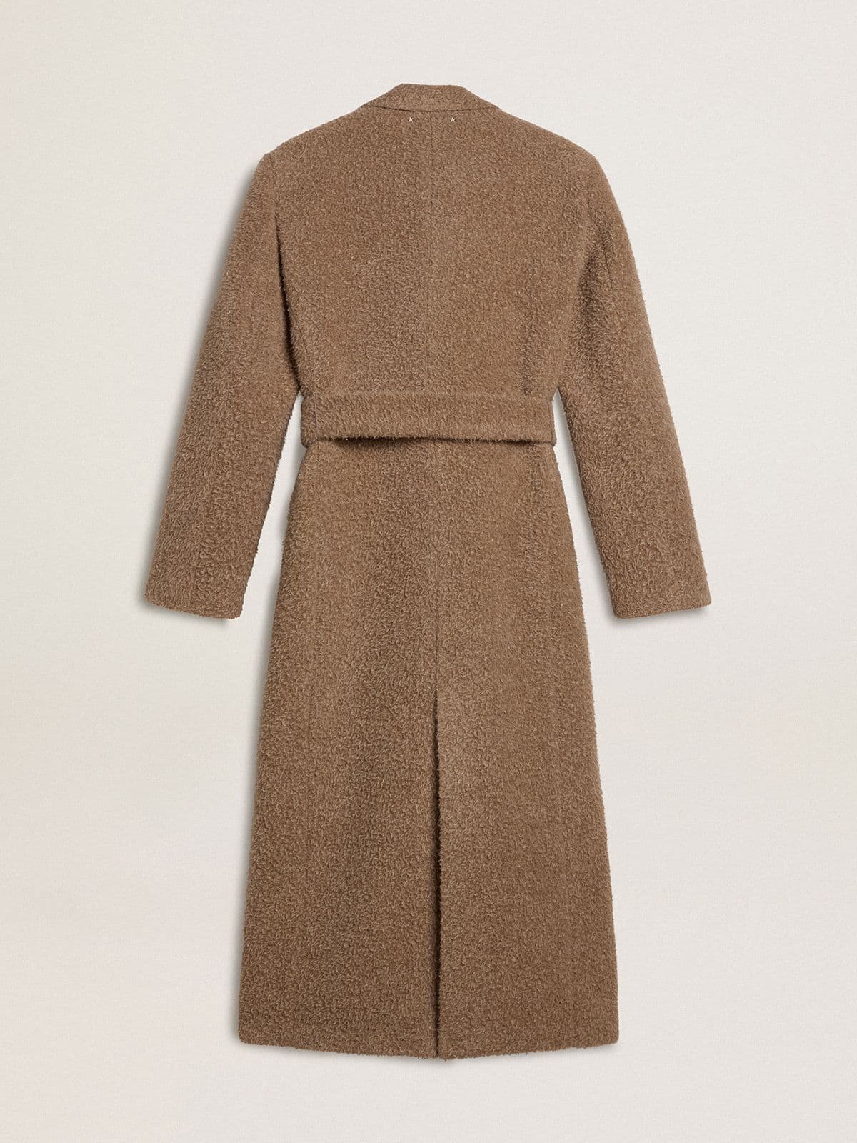 Women's double-breasted coat in a beige wool blend - Golden Goose Women