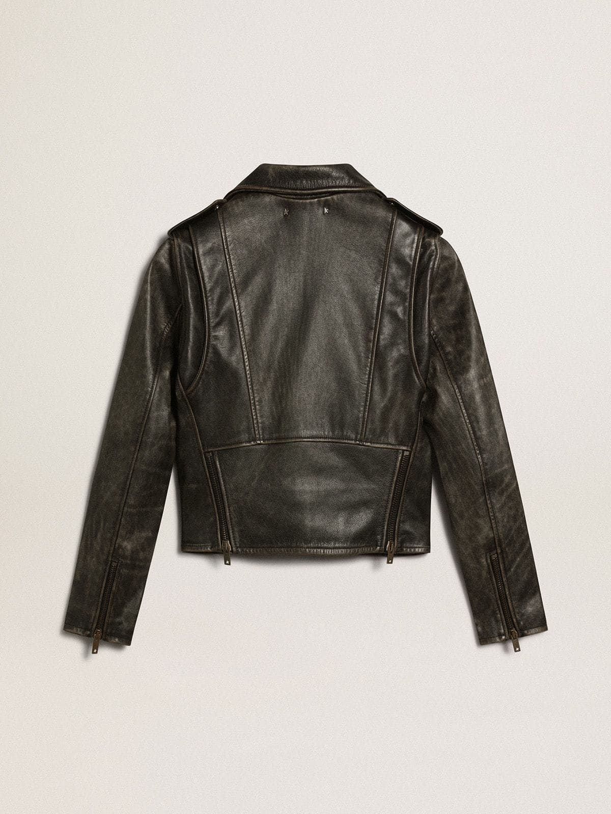 Women’s black leather biker jacket | Golden Goose - Golden Goose Women