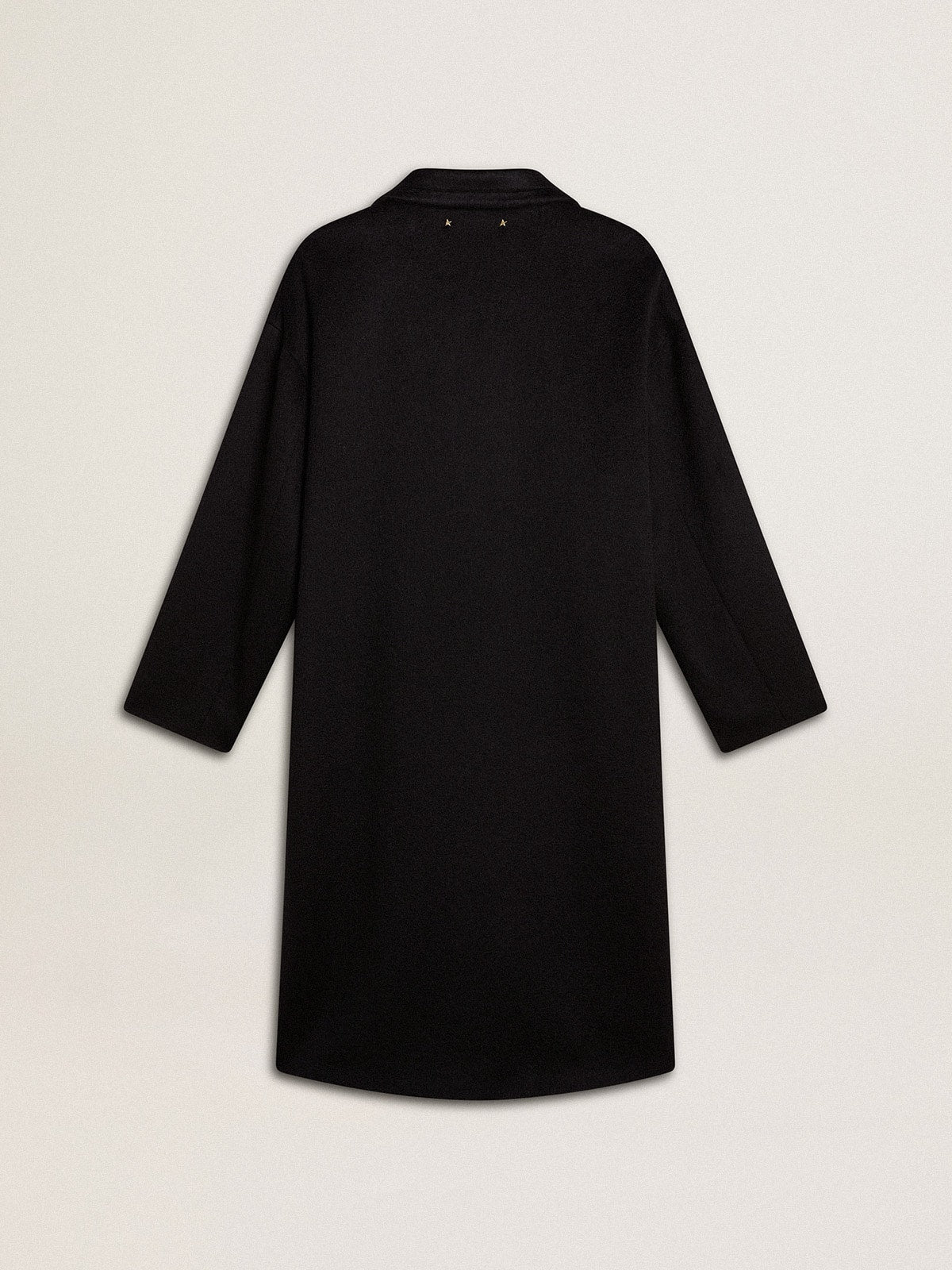 Women's single-breasted black cocoon coat - Golden Goose Women