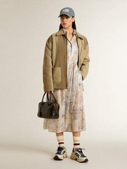 Unisex padded jacket in shades of khaki - Golden Goose Women|Men