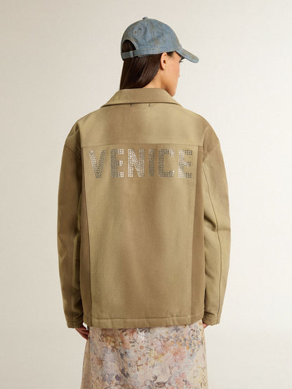 Unisex padded jacket in shades of khaki - Golden Goose Women|Men