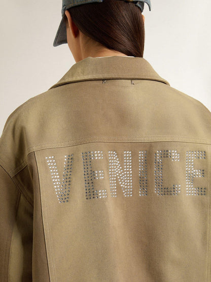 Unisex padded jacket in shades of khaki - Golden Goose Women|Men