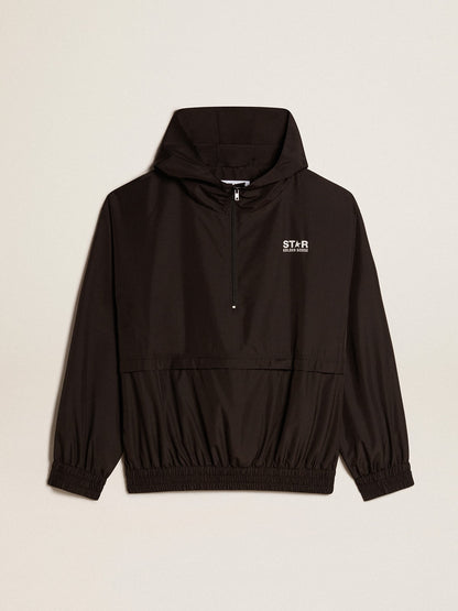 Black windbreaker with hood - Golden Goose Women|Men