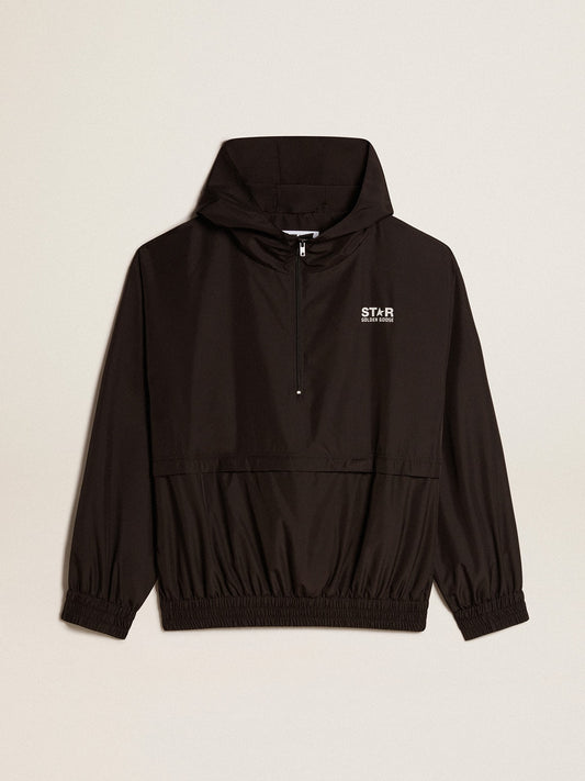 Black windbreaker with hood - Golden Goose Women|Men