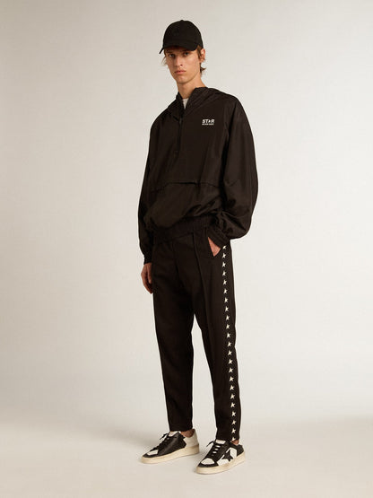 Black windbreaker with hood - Golden Goose Women|Men
