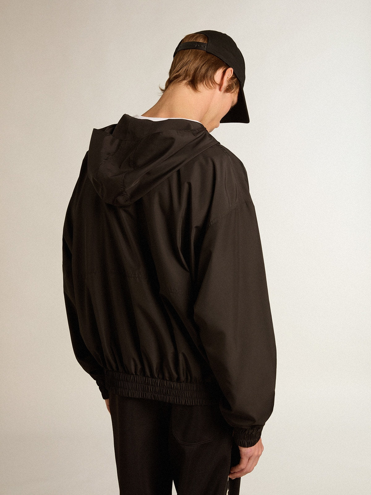 Black windbreaker with hood - Golden Goose Women|Men