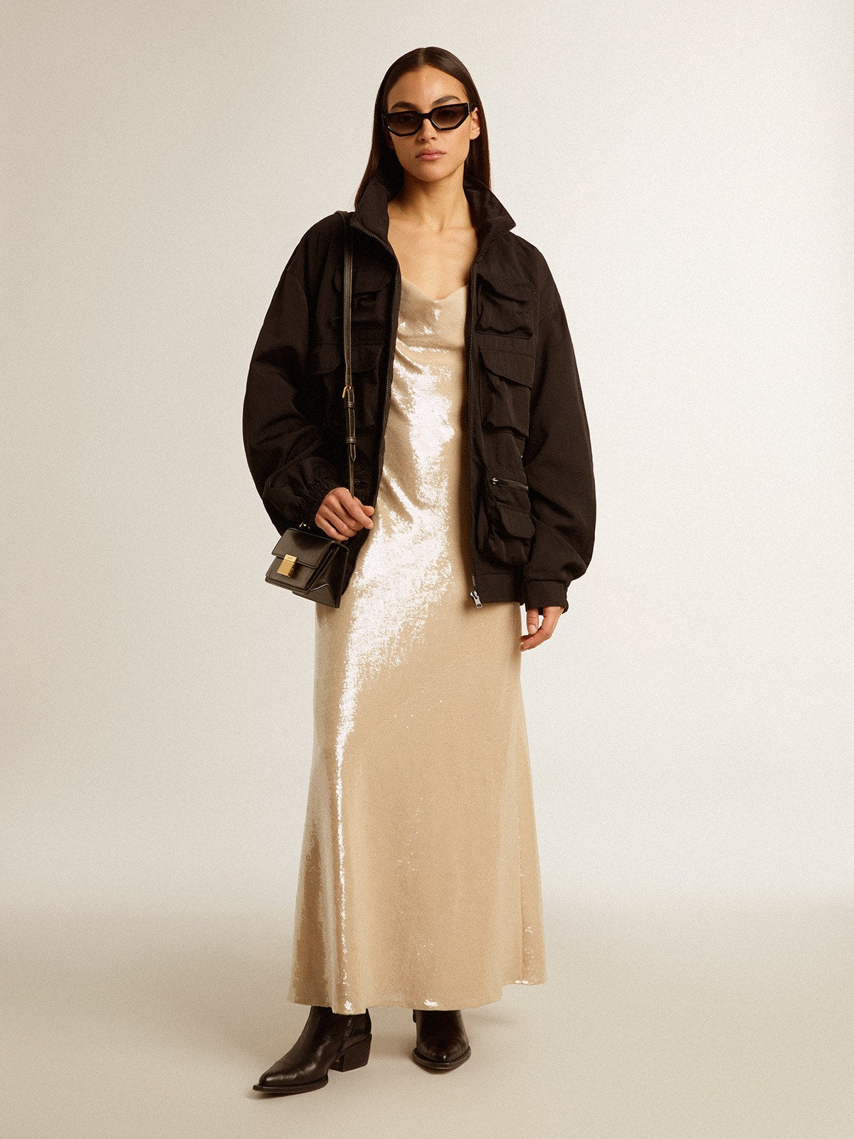 Black multi-pocket windcheater - Golden Goose Women|Men