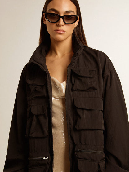 Black multi-pocket windcheater - Golden Goose Women|Men