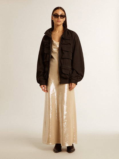 Black multi-pocket windcheater - Golden Goose Women|Men