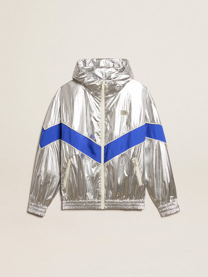 Women’s windcheater in silver technical fabric - Golden Goose Women