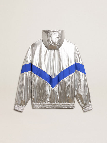 Women’s windcheater in silver technical fabric - Golden Goose Women