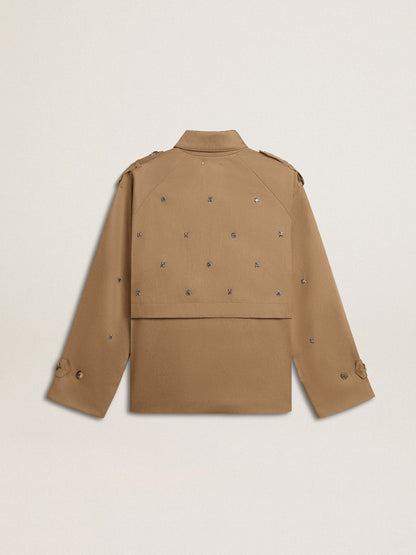 Women's oversized trench coat with crystals - Golden Goose Women
