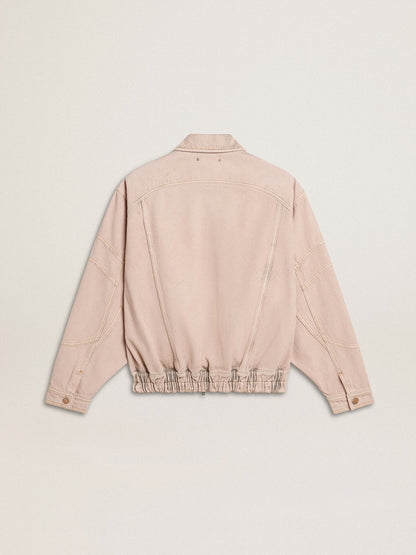 Women's pink dyed denim bomber jacket - Golden Goose Women