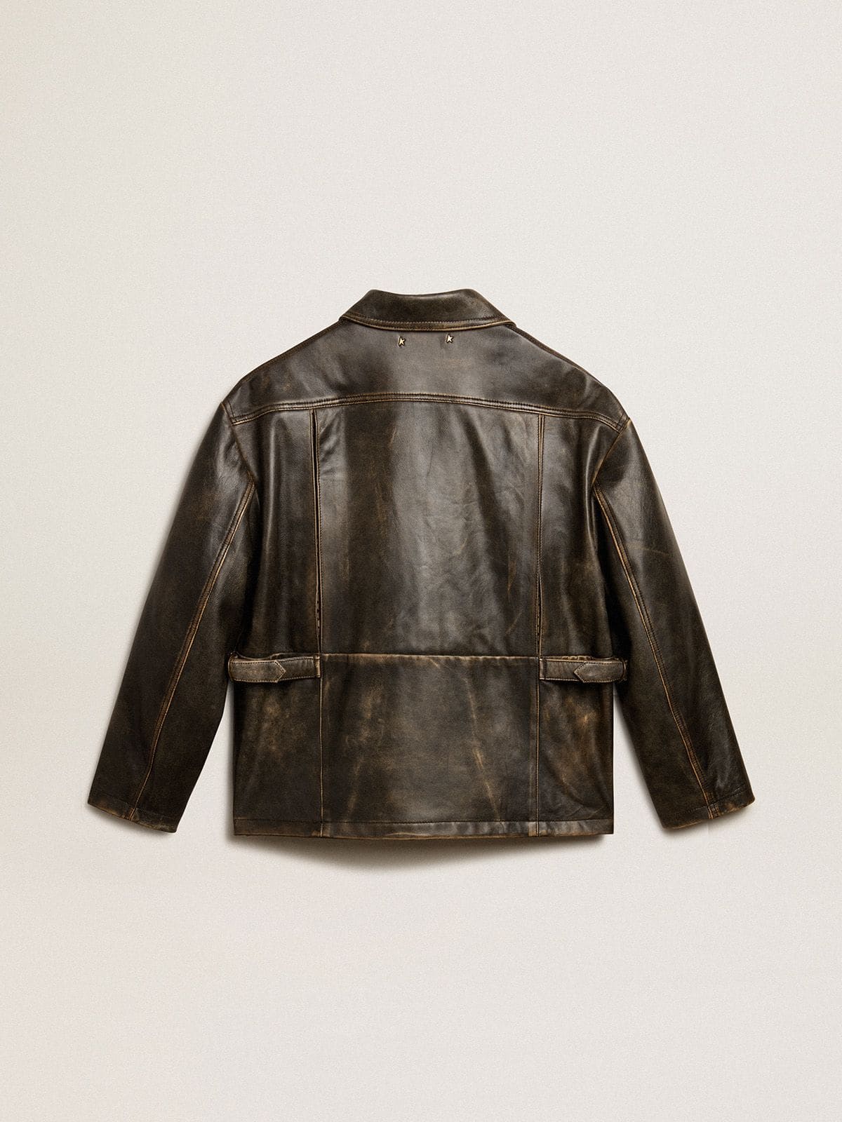 Women's aged brown nappa leather jacket - Golden Goose Women