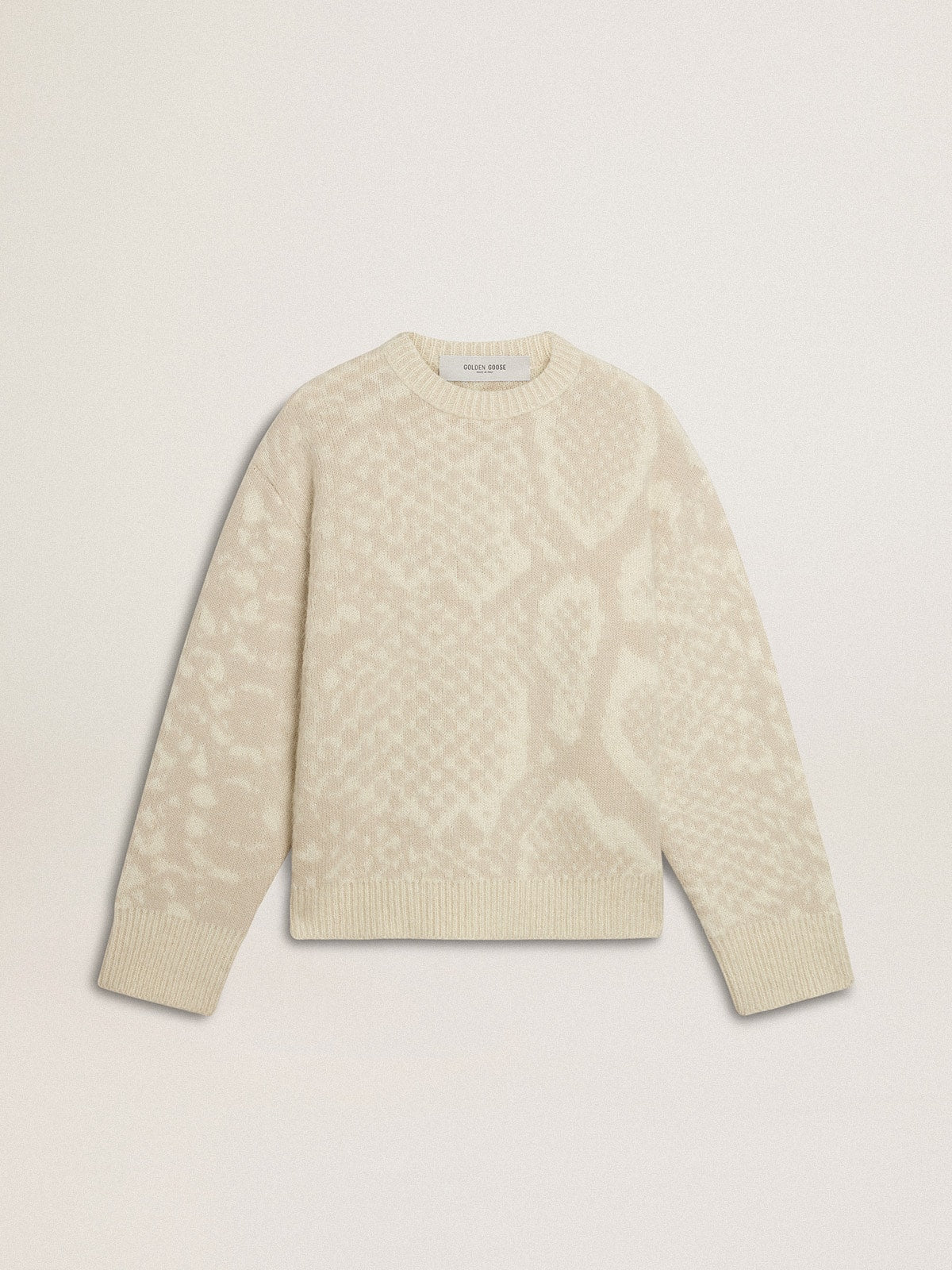 Women’s beige CNY sweater with patterns - Golden Goose Women