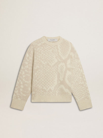 Women’s beige CNY sweater with patterns - Golden Goose Women