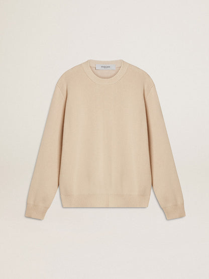Women's beige sweater with 'Golden' lettering on the back - Golden Goose Women