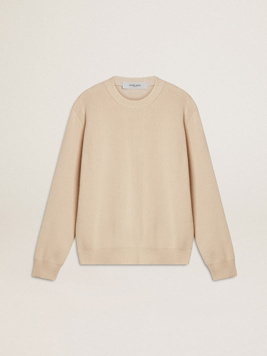 Women's beige sweater with 'Golden' lettering on the back - Golden Goose Women