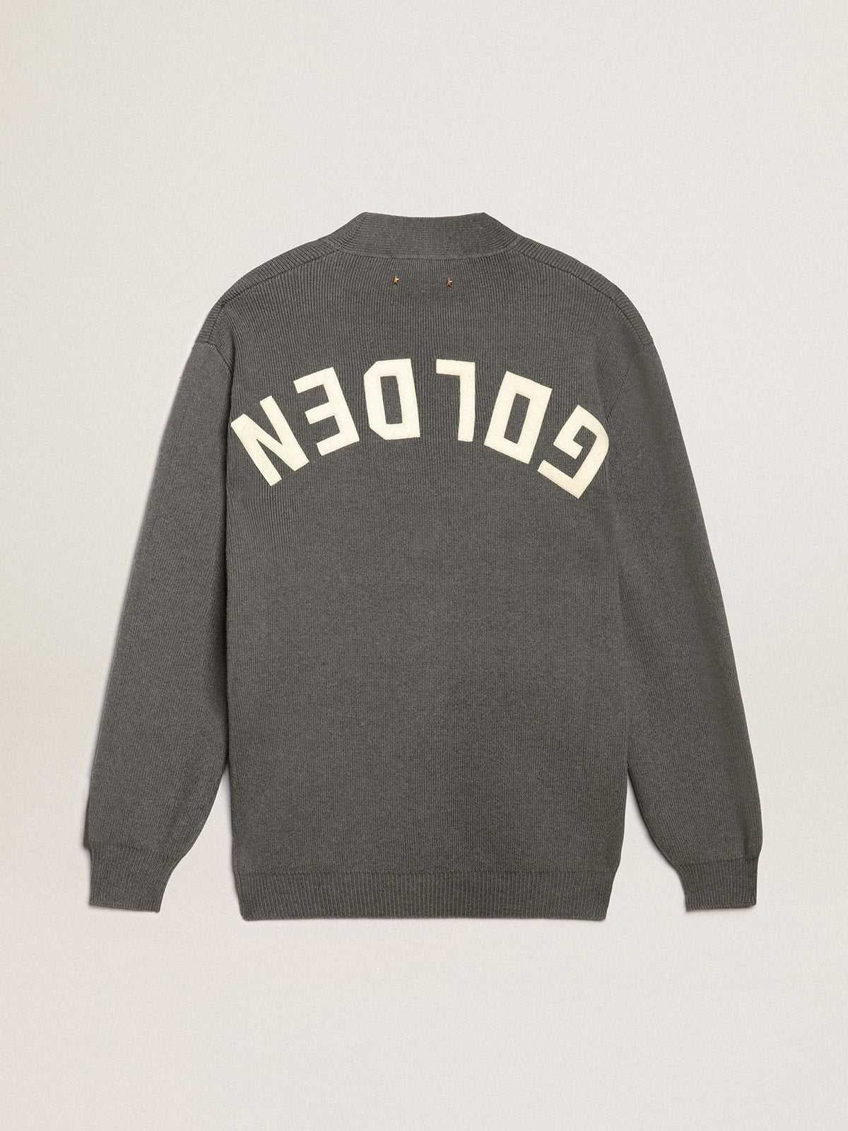 Women's grey cotton cardigan with buttons | Golden Goose - Golden Goose Women