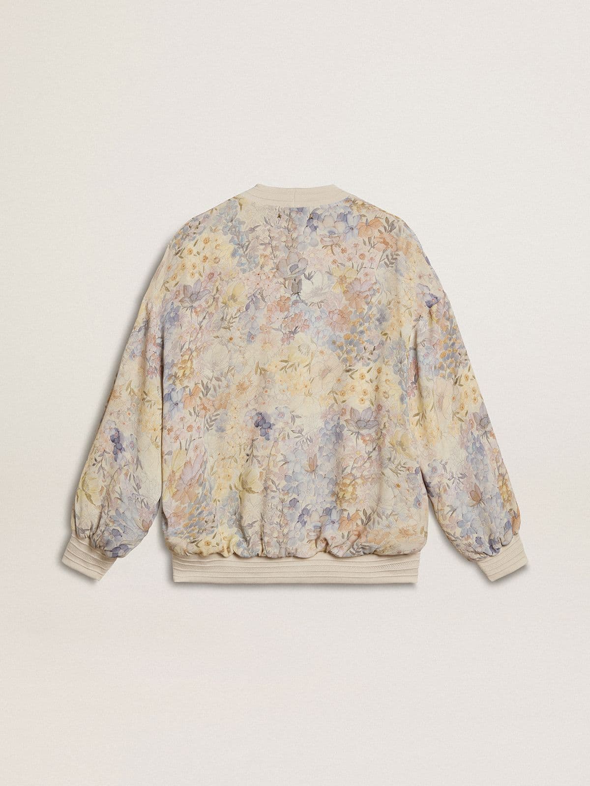 Women’s cardigan with floral print and embroidery - Golden Goose Women