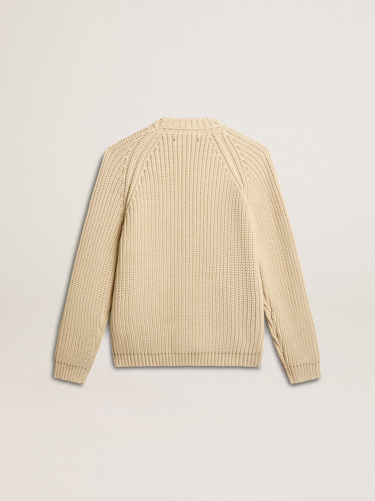 Women's cotton cardigan with embroidery on the front - Golden Goose Women