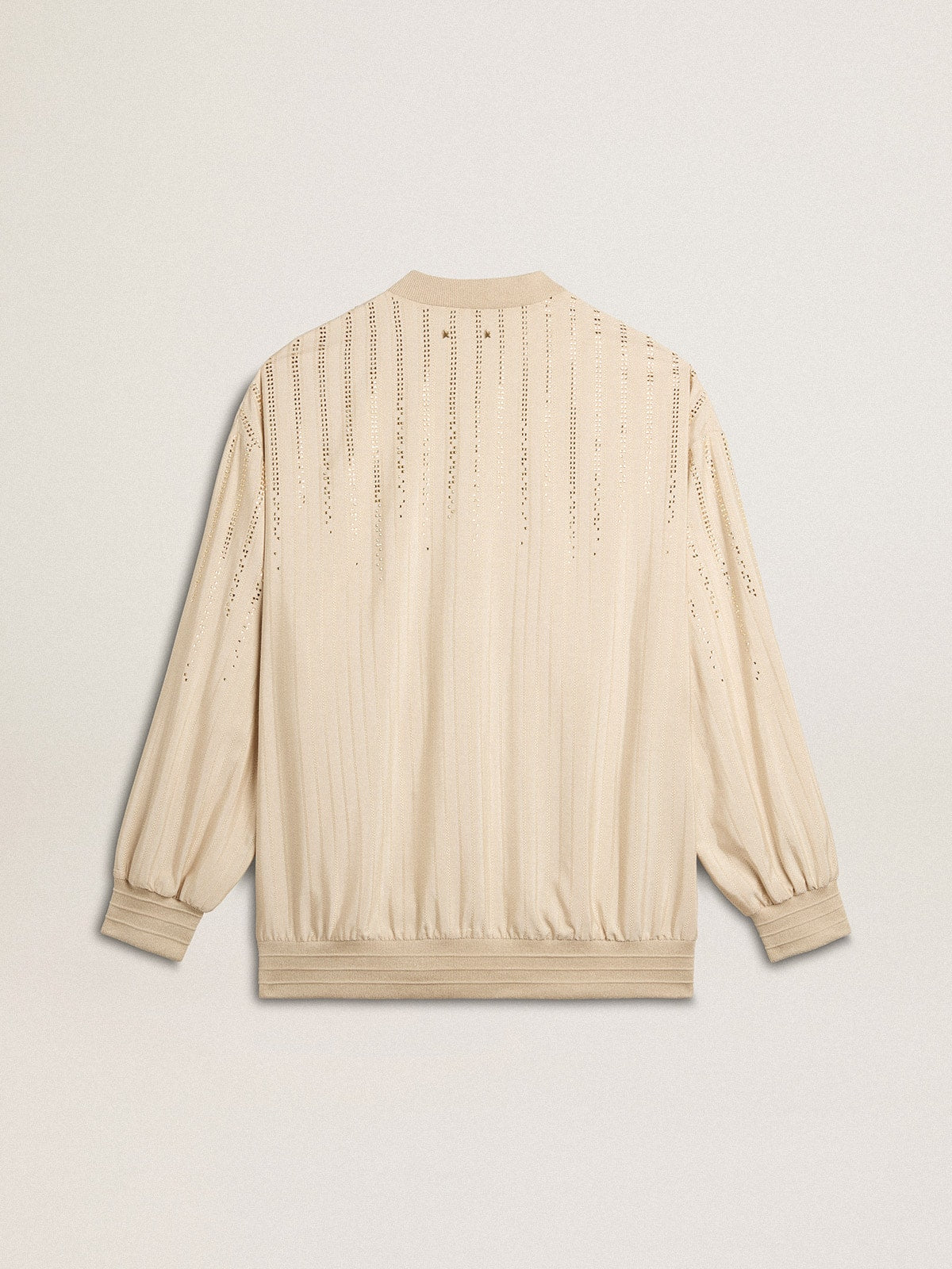 Women's silk and viscose cardigan with pinstripe motif - Golden Goose Women