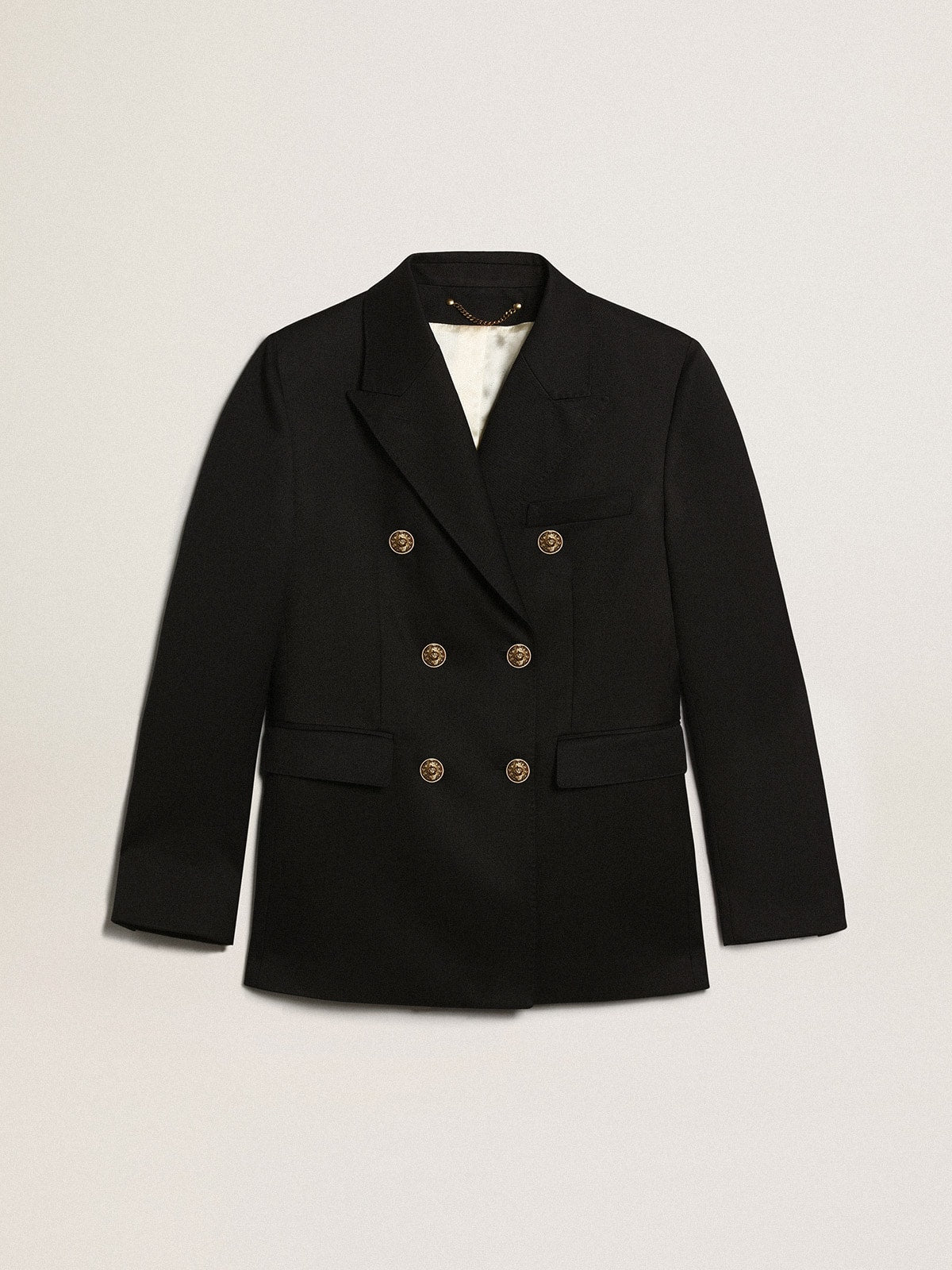 Women's double-breasted blue blazer | Golden Goose - Golden Goose Women