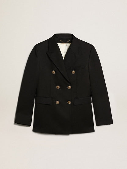 Women's double-breasted blue blazer | Golden Goose - Golden Goose Women