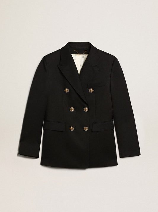 Women's double-breasted blue blazer | Golden Goose - Golden Goose Women