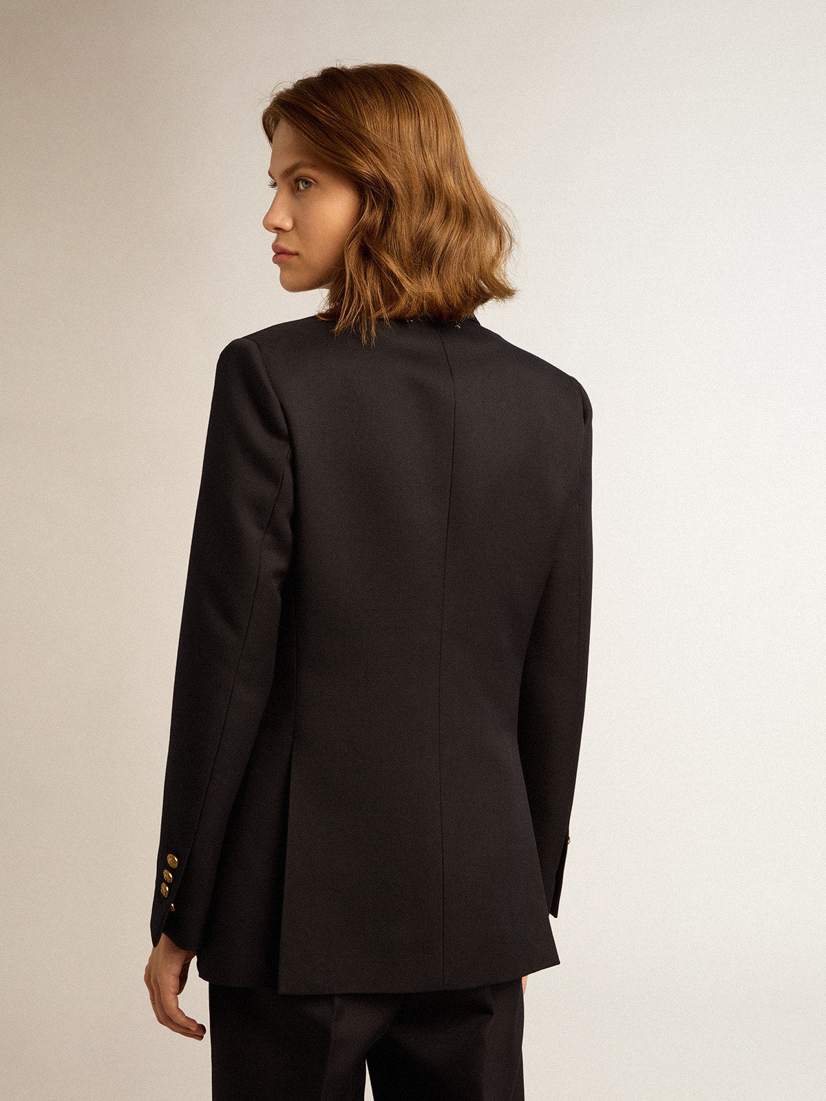 Women's double-breasted blue blazer | Golden Goose - Golden Goose Women