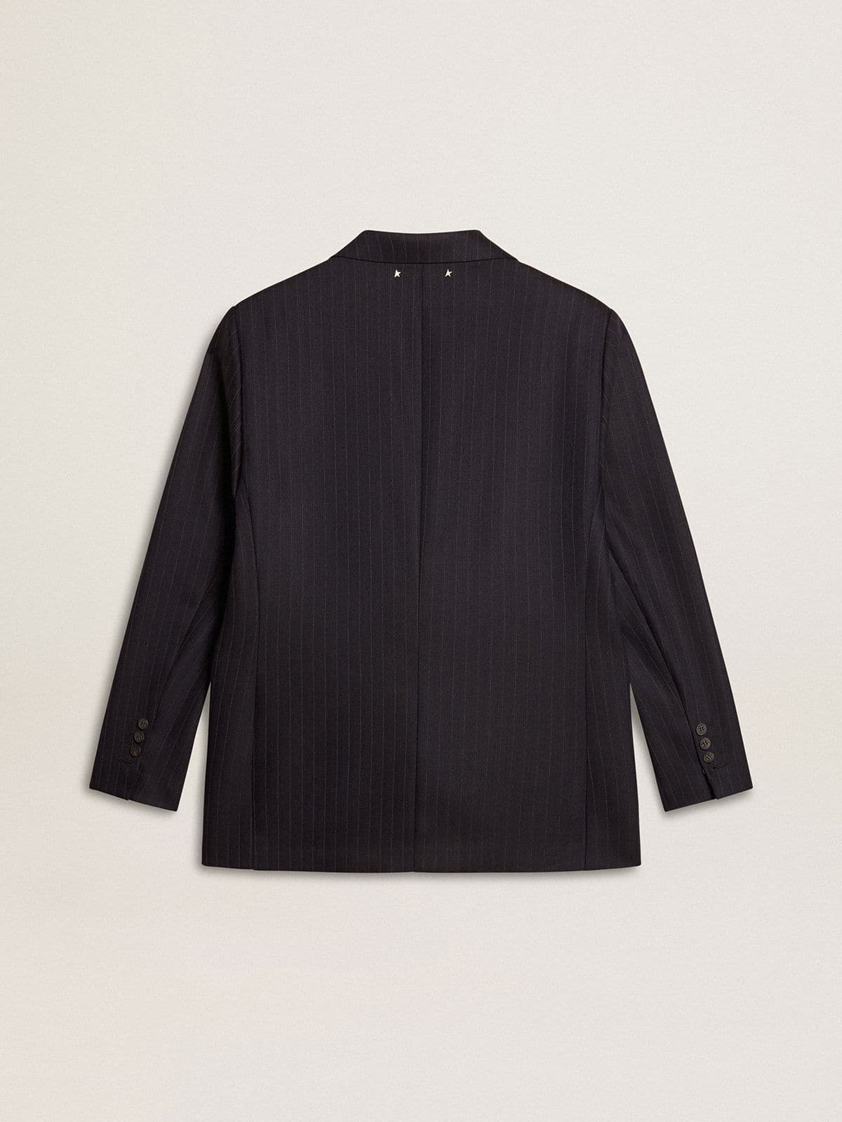 Women's midnight blue wool single-breasted blazer - Golden Goose Women