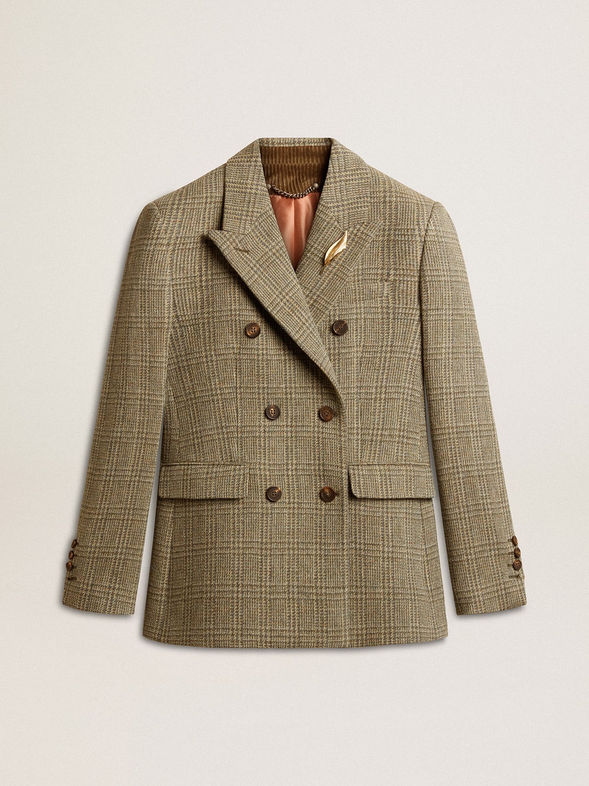 Women's double-breasted blazer in Shetland wool - Golden Goose Women