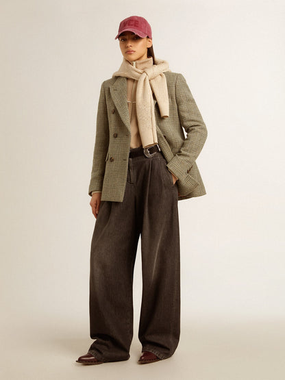 Women's double-breasted blazer in Shetland wool - Golden Goose Women
