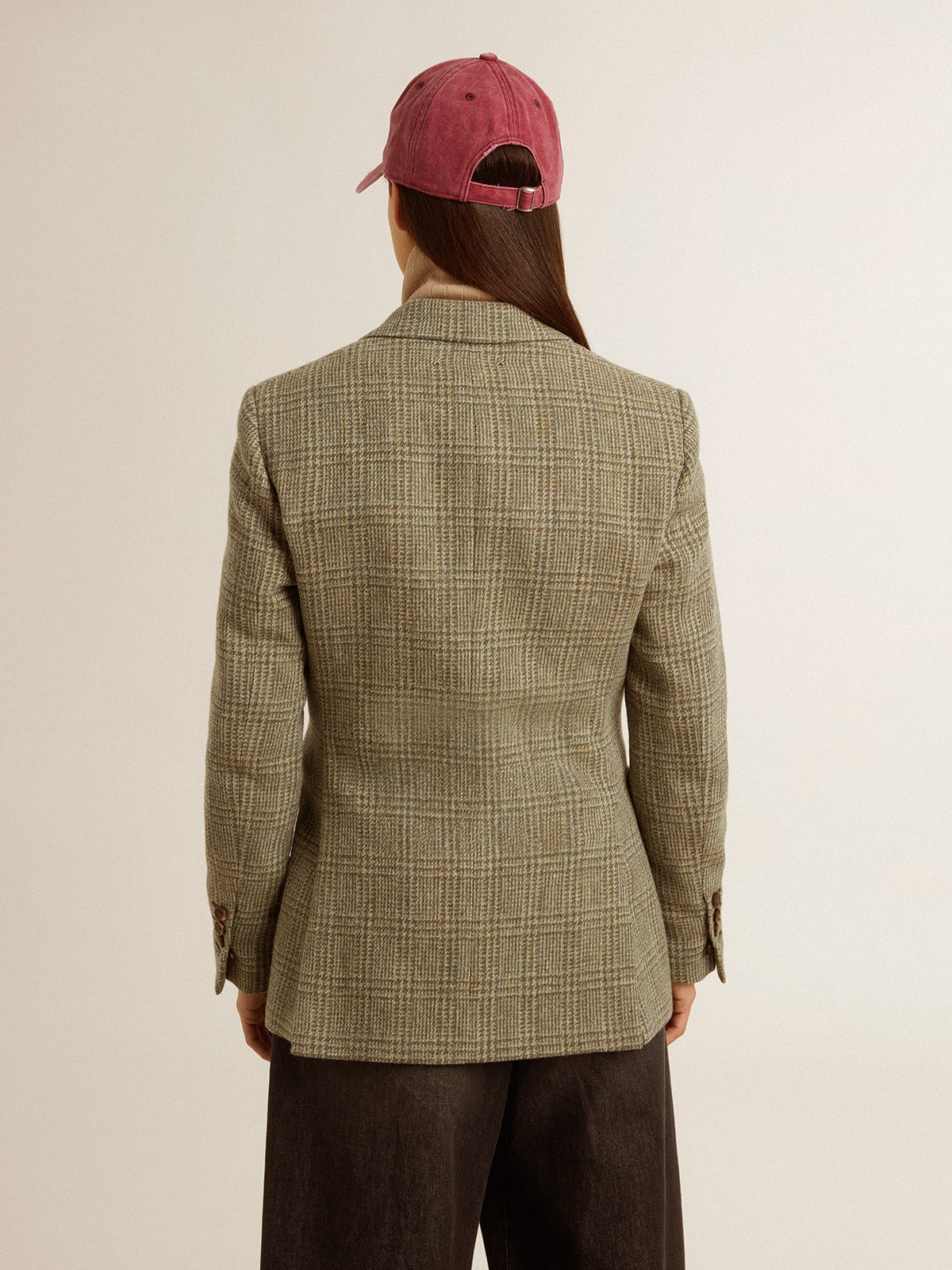 Women's double-breasted blazer in Shetland wool - Golden Goose Women