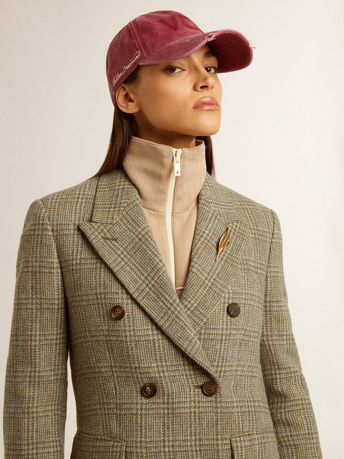 Women's double-breasted blazer in Shetland wool - Golden Goose Women